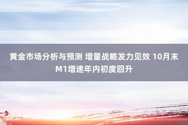 黄金市场分析与预测 增量战略发力见效 10月末M1增速年内初度回升