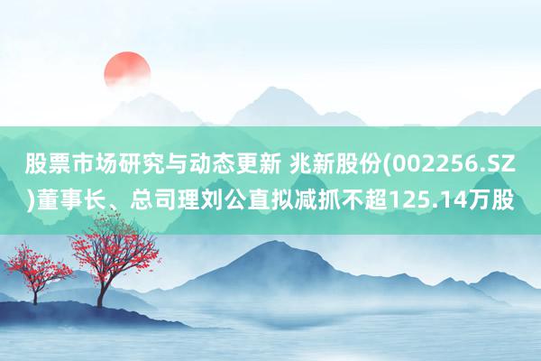 股票市场研究与动态更新 兆新股份(002256.SZ)董事长