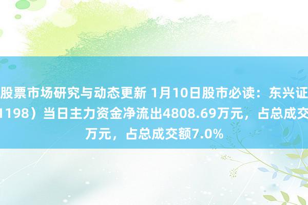 股票市场研究与动态更新 1月10日股市必读：东兴证券（601198）当日主力资金净流出4808.69万元，占总成交额7.0%