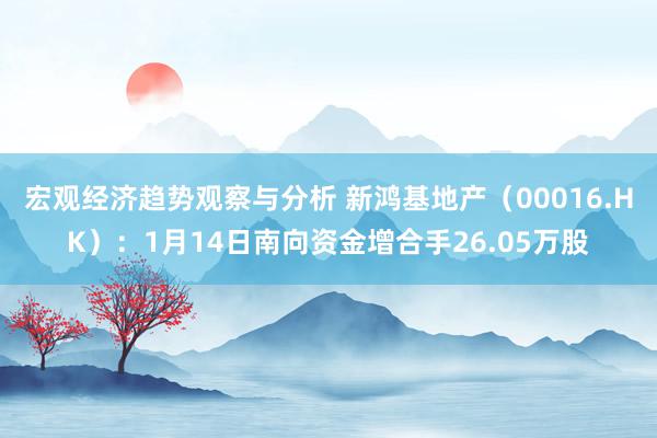 宏观经济趋势观察与分析 新鸿基地产（00016.HK）：1月14日南向资金增合手26.05万股