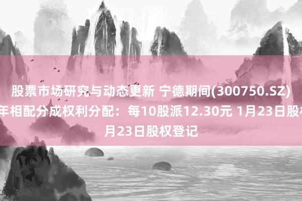 股票市场研究与动态更新 宁德期间(300750.SZ)2024年相配分成权利分配：每10股派12.30元 1月23日股权登记