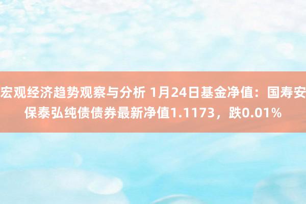 宏观经济趋势观察与分析 1月24日基金净值：国寿安保泰弘纯债债券最新净值1.1173，跌0.01%