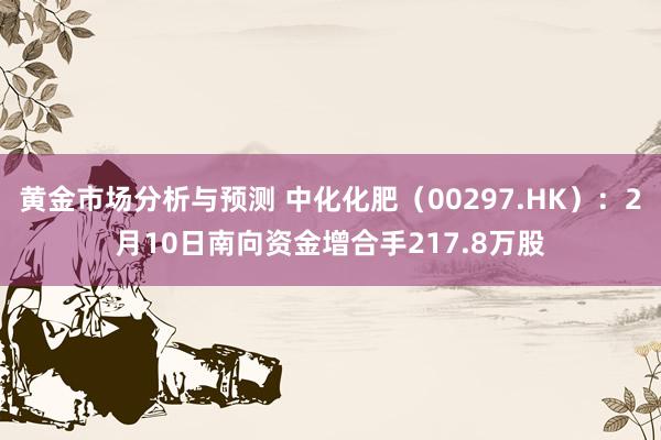 黄金市场分析与预测 中化化肥（00297.HK）：2月10日南向资金增合手217.8万股