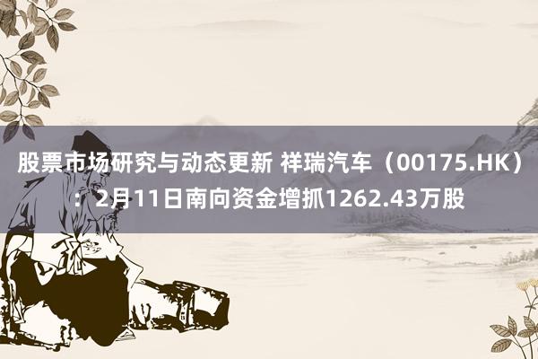 股票市场研究与动态更新 祥瑞汽车（00175.HK）：2月11日南向资金增抓1262.43万股