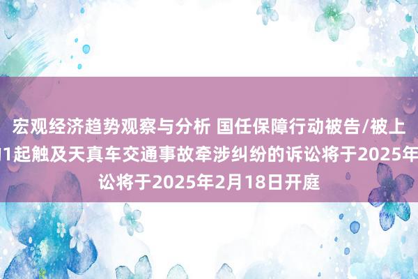 宏观经济趋势观察与分析 国任保障行动被告/被上诉东说念主的1起触及天真车交通事故牵涉纠纷的诉讼将于2025年2月18日开庭