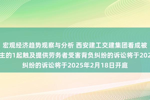 宏观经济趋势观察与分析 西安建工交建集团看成被告/被上诉东说念主的1起触及提供劳务者受害背负纠纷的诉讼将于2025年2月18日开庭