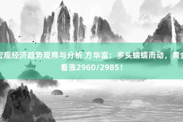 宏观经济趋势观察与分析 方华富：多头蠕蠕而动，黄金看涨296